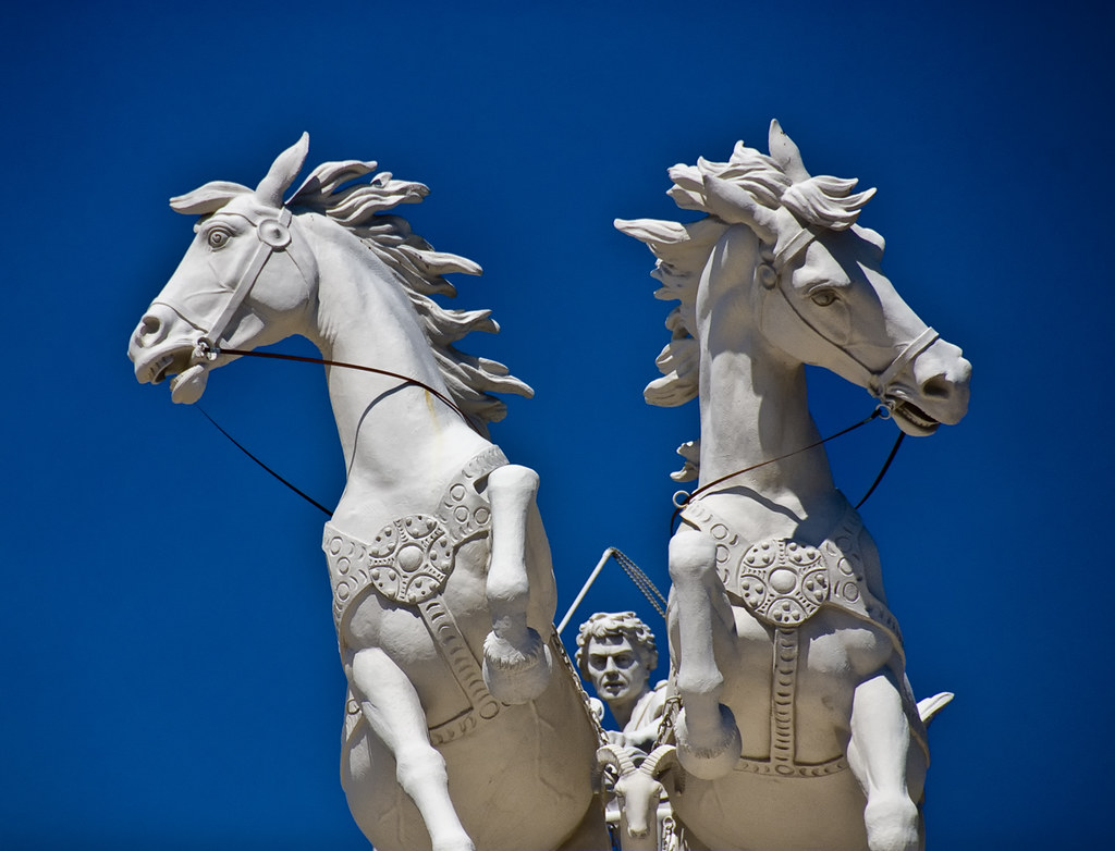 Horses and Driver Statue at Caesar's Palace, Las Vegas, NV… John