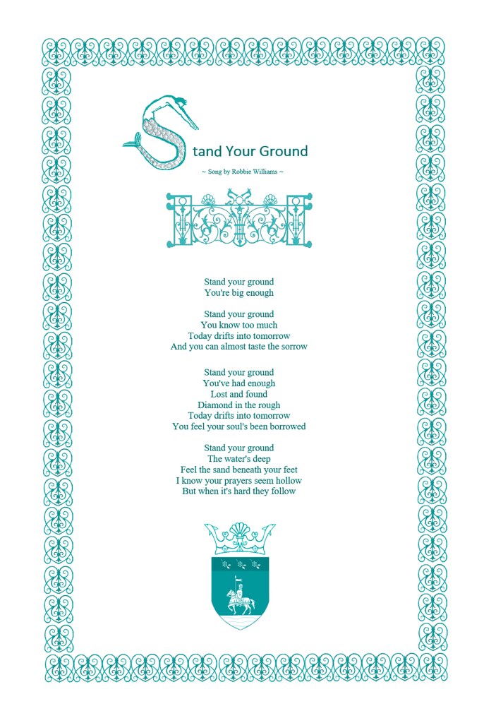 Stand your ground Song by Robbie Williams, lyrics a photo on Flickriver