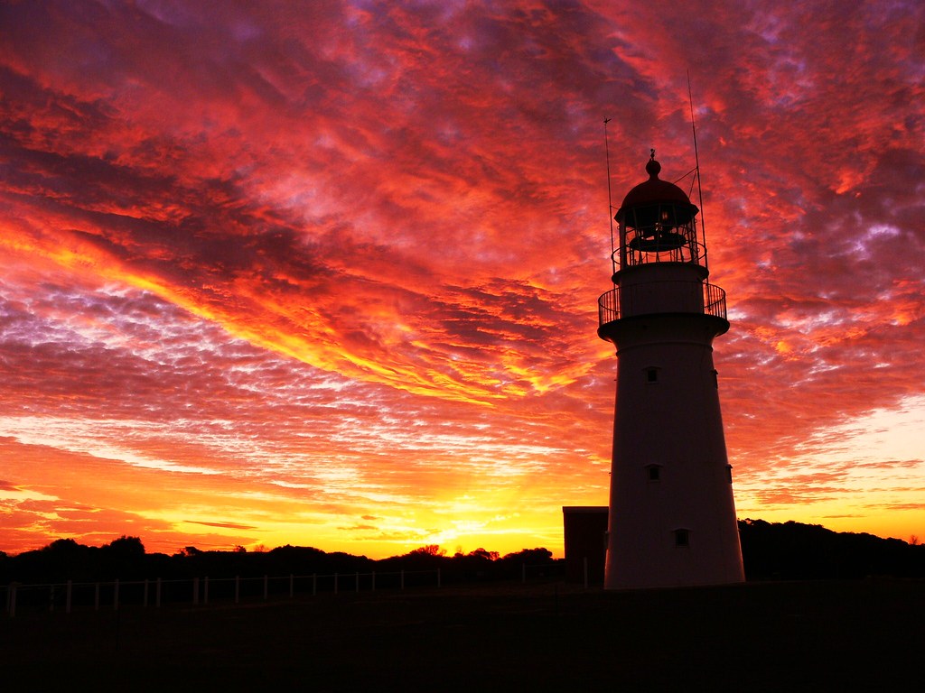 Bustard Head Lighthouse at Sunset a photo on Flickriver