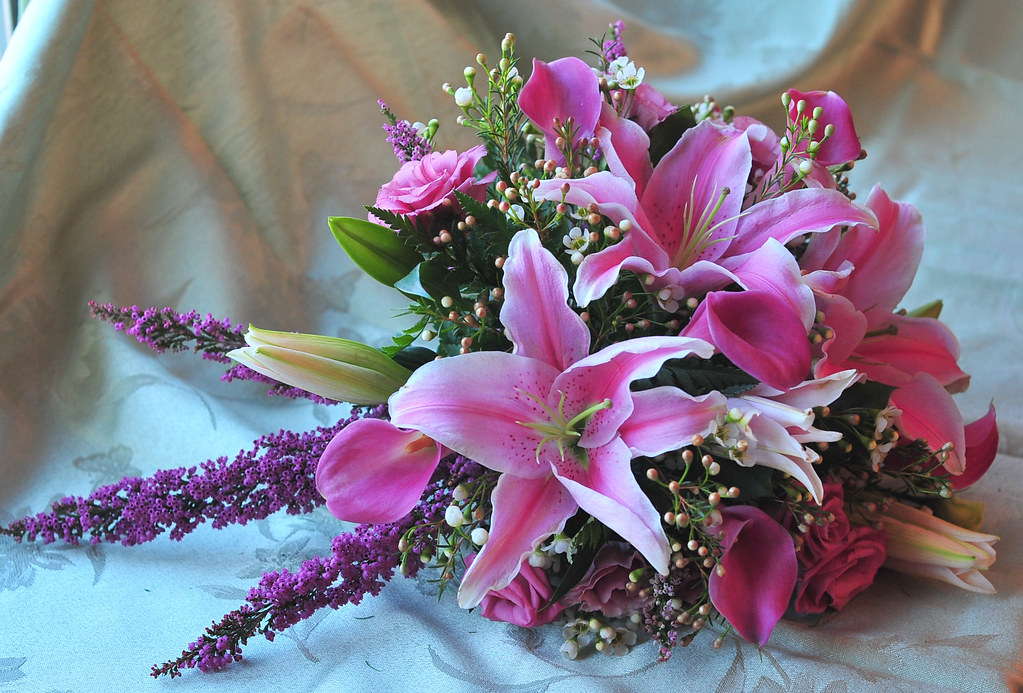 Pink lily Bouquet, Weddings, Tuckahoe Florist Bosco’s Brid… Flickr