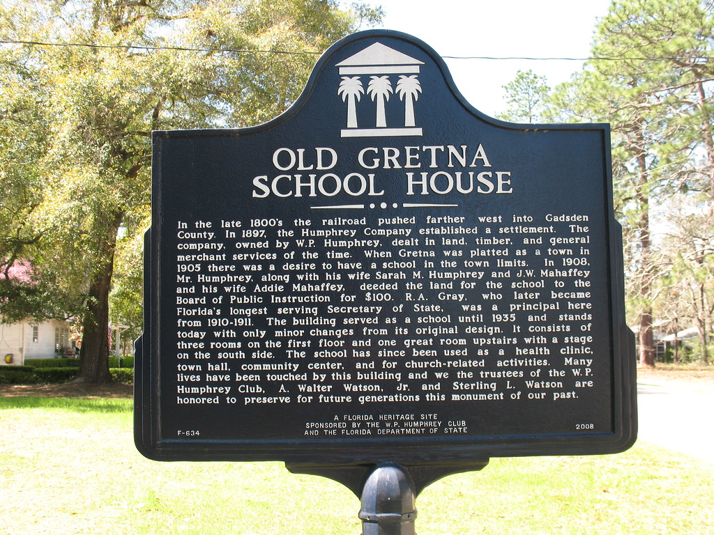 Old Gretna School House Marker F634 Gretna FL Lance Taylor Flickr