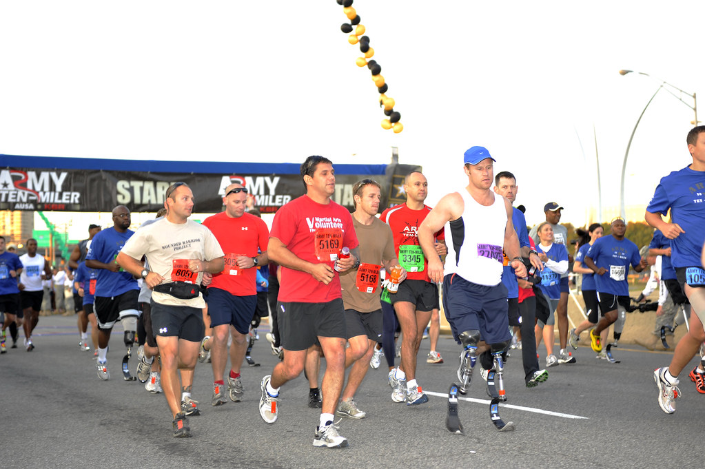 Wounded warrior and wheelchair athlete start Army TenMiler Flickr
