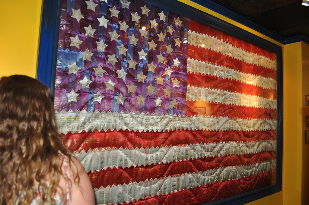 American Quilt made out of fair ribbons This was beyond am… Flickr