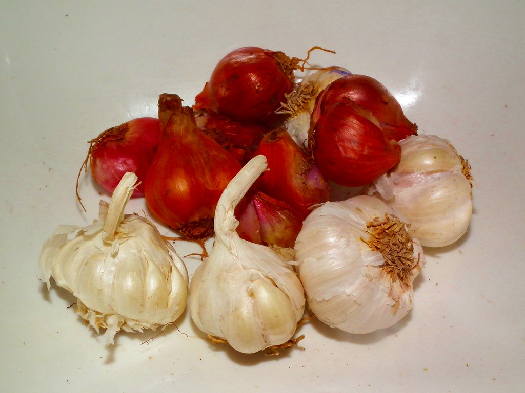 Shallot and Garlic in a plate (Chuvannulliml and Veluthul… Flickr