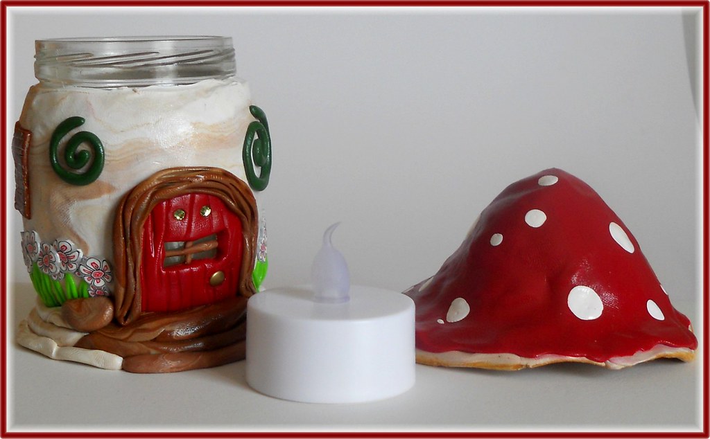 Polymer Clay Wee Folk Light Up Jar Handcrafted by Kellee P… Flickr