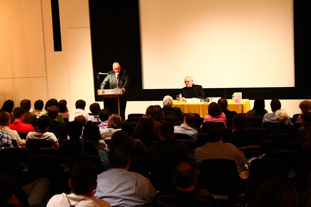 Dr. Dermot Quinn addresses the crowd Crossroads Cultural Center Flickr