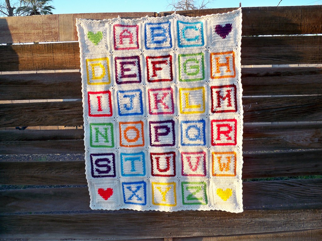 Alphabet baby blanket 1 Cheryl Flickr