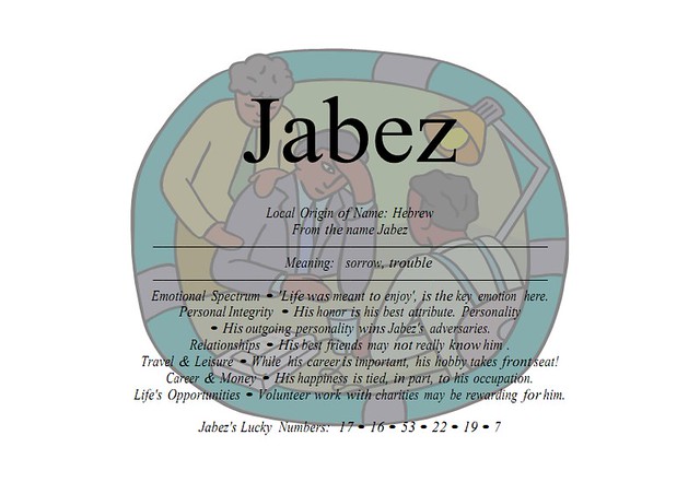 jabez_001 Jabez Local Origin of Name Hebrew From the