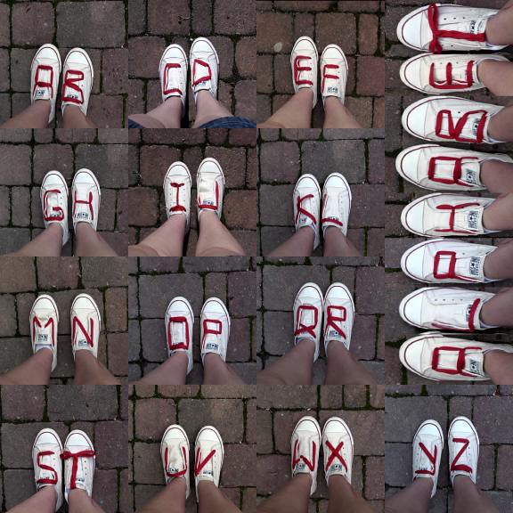 shoelaces alphabet 2 Laia Albert Flickr