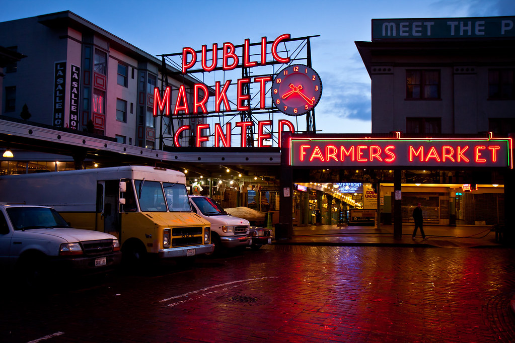 Pike Place Seattle's Pike Place Market at dusk. I'd always… Flickr