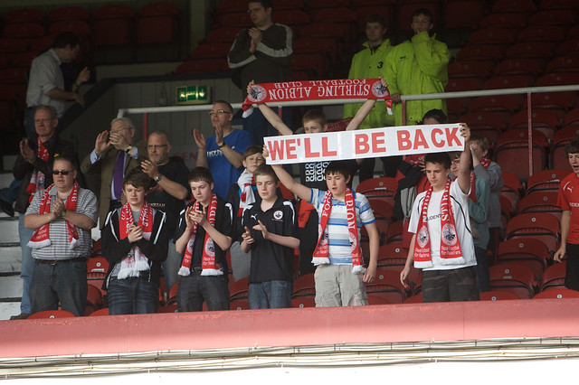 Dundee v Stirling Albion Stirling Albion fans at the end … Flickr