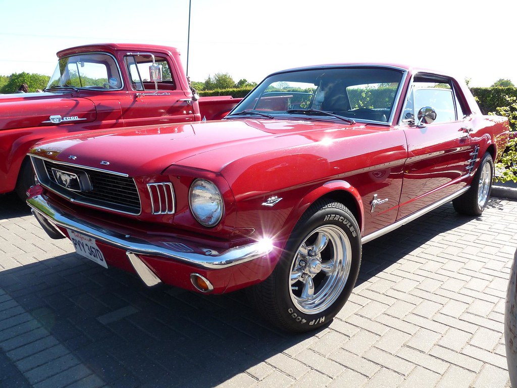 Ford Mustang 1966 7 Diner Car Show Halstead Kent U.K. May