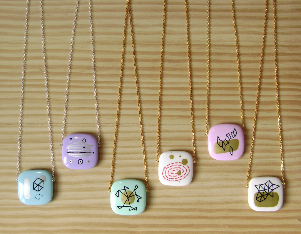 Polymer clay and Posca pendants Polymer clay pendants. Exp… Flickr