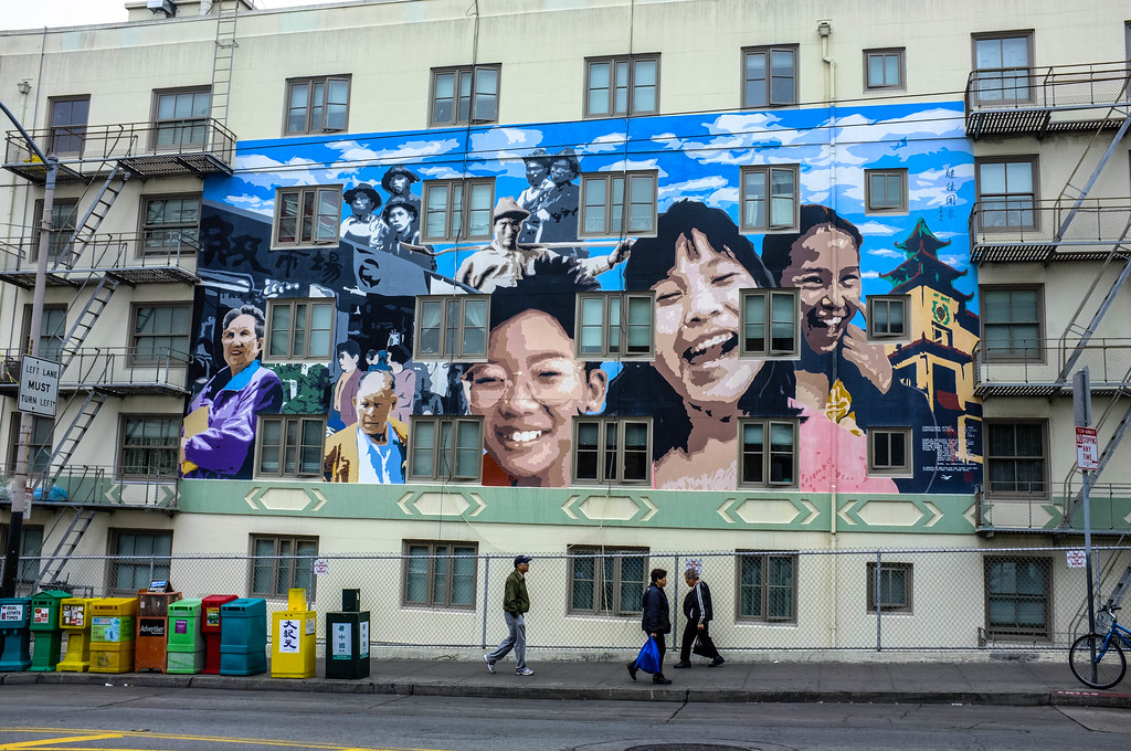 Chinatown Mural Happy faces Colin Parte Flickr