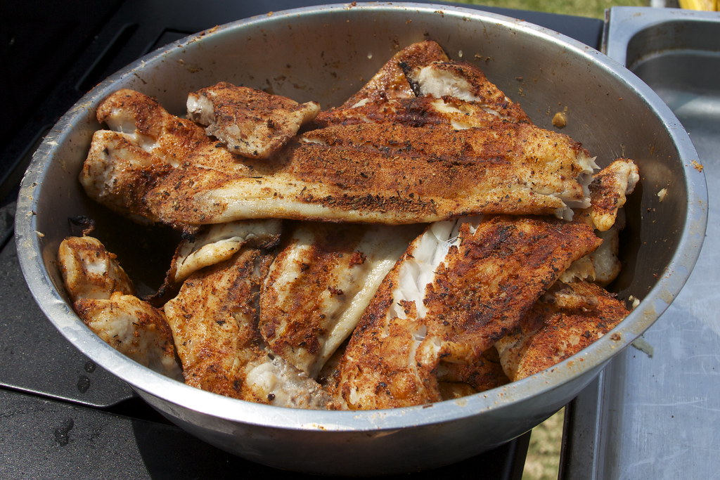 Woodgrilled sheepshead ready for tacos GW Fins Flickr