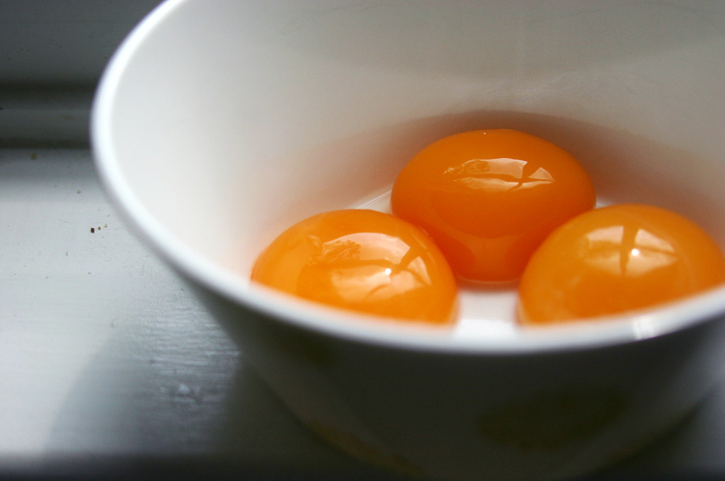 orange yolks Eggs Benedict and Eggs Florentine from scratc… Flickr