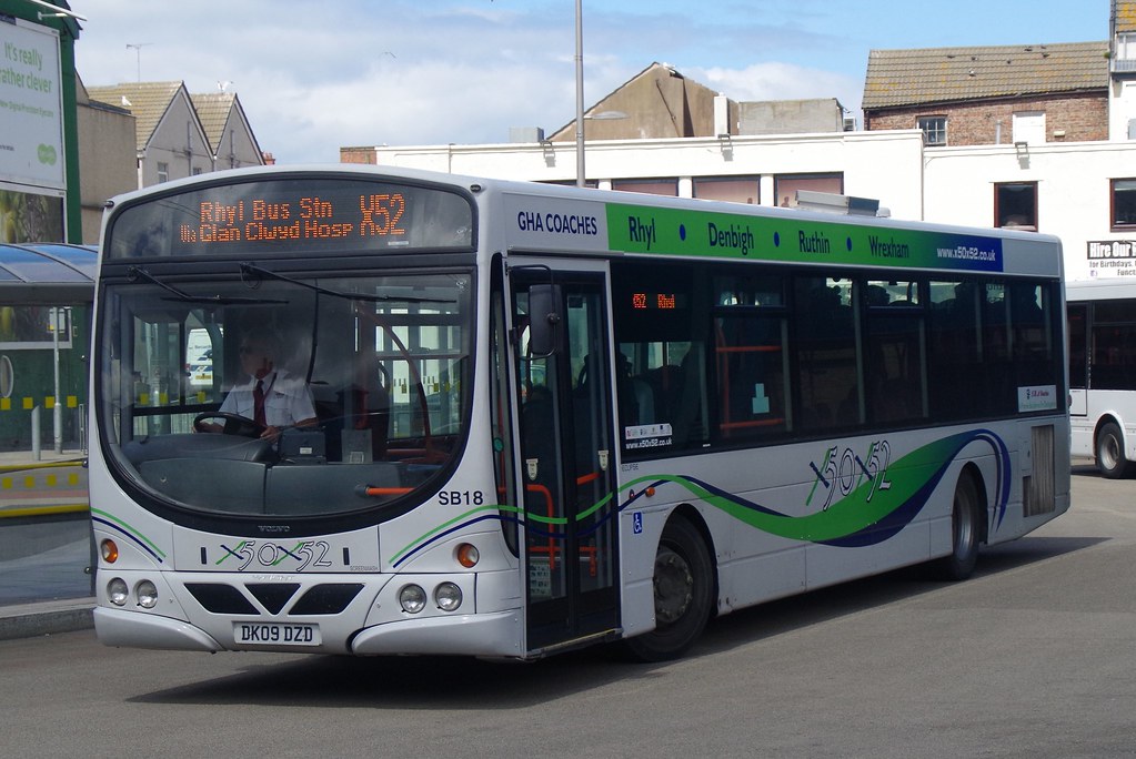 DK09 DZDGHA Coaches Wright bodied Volvo. Rhyl Bus Station… Rod