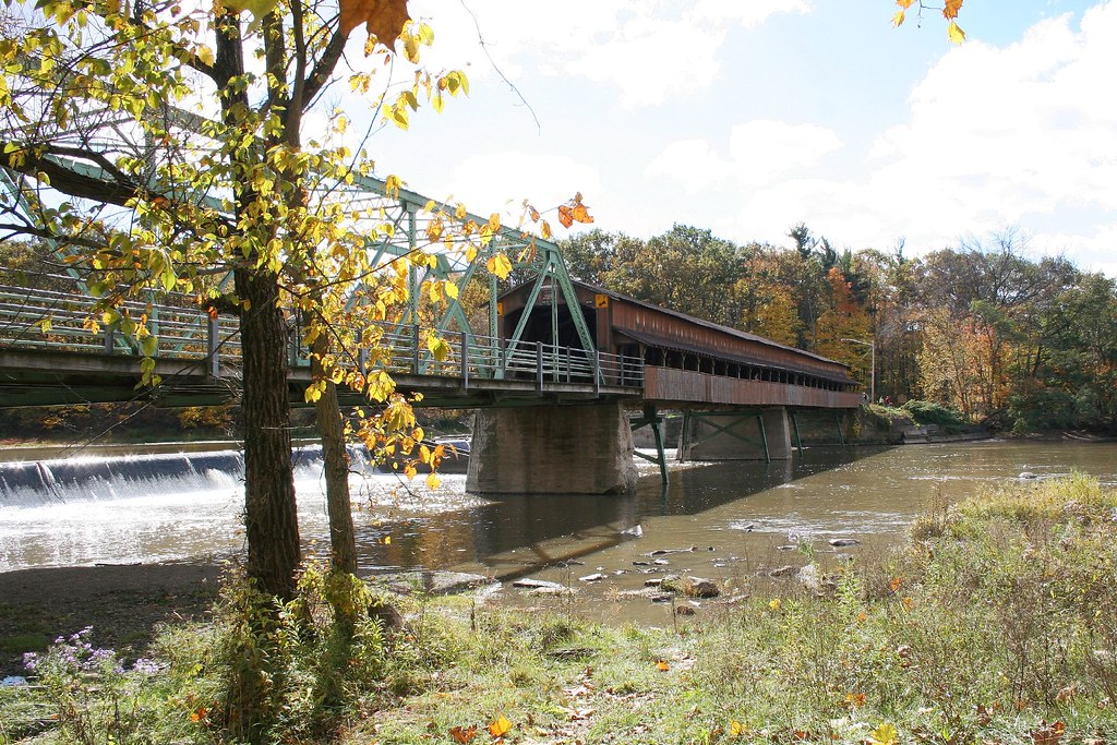 The Harpersfield Covered Bridge in Harpersfield Township, … Flickr