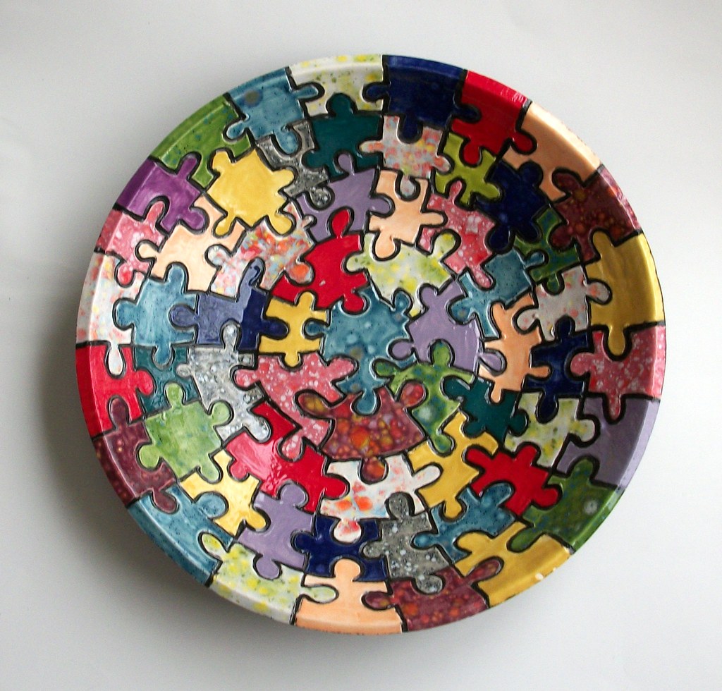 Puzzle Bowl jmnpottery Flickr