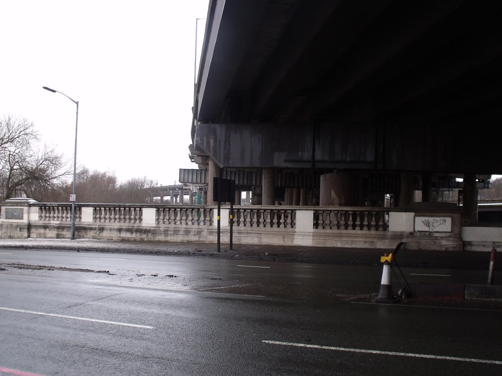 Spaghetti Junction Salford Bridge and the M6 (above it) a photo on