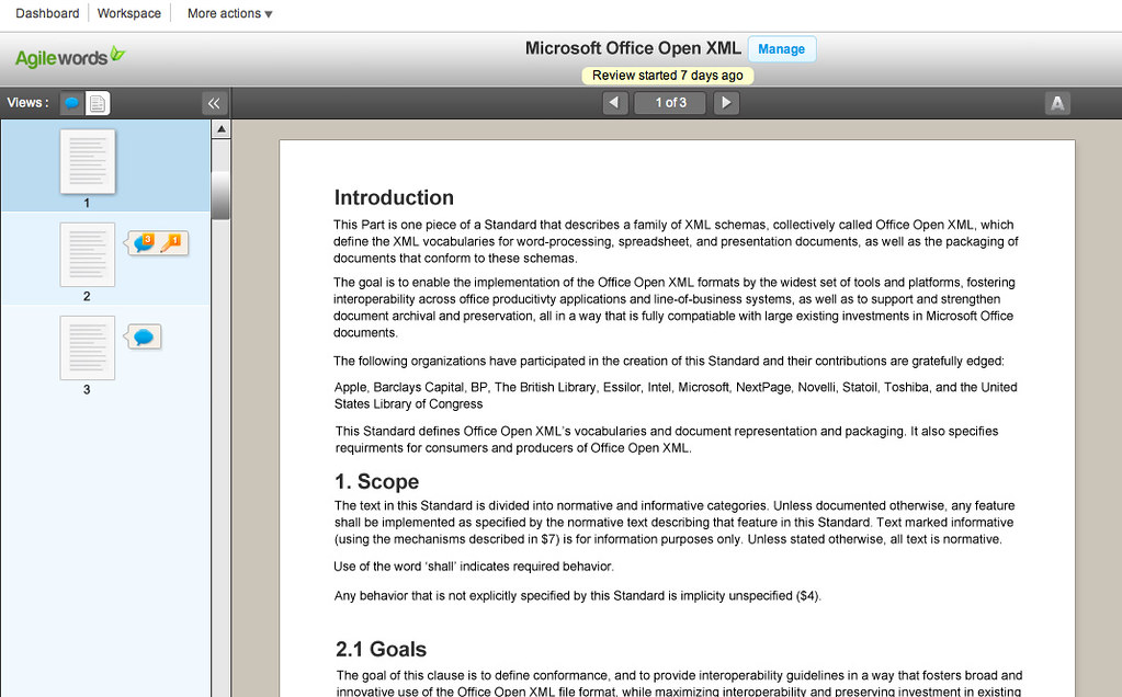 Online document review with Agilewords - Screenshot ‘Page … | Flickr