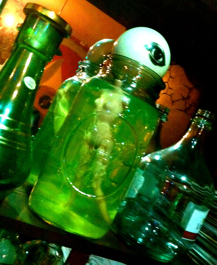 Nature 4 doll in a jar of green jello at a chicago bar molly moon
