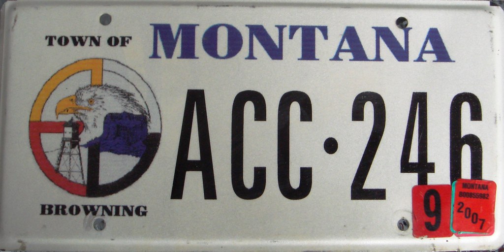 Blackfeet Reservation Town of Browning License Plate Flickr
