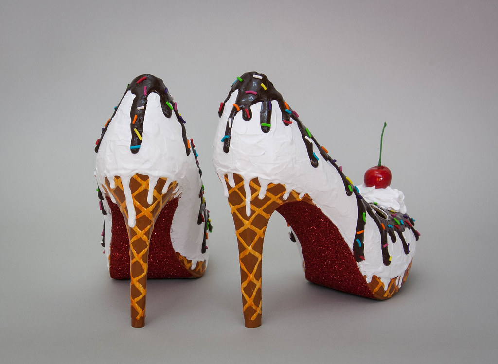 Ice Cream Shoes For sale on Etsy at WildArtYouWear Miss Fortunate