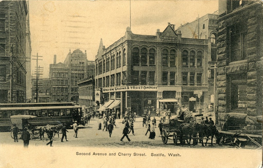 Second Ave and Cherry Street, Seattle, circa 1905 Ahead on… Flickr