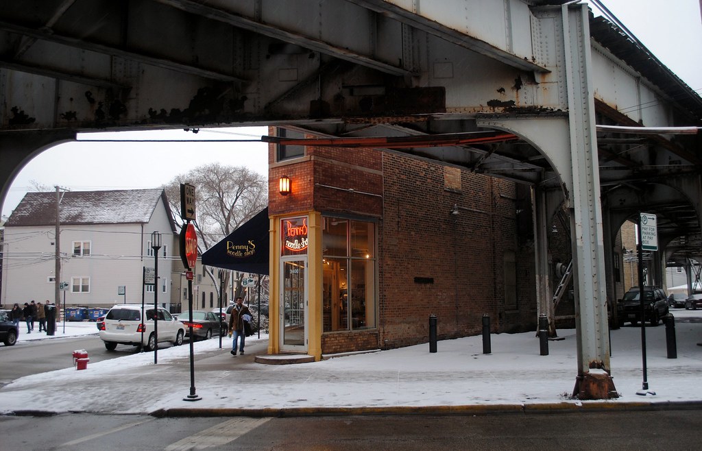 Penny"s Noodle restaurant next to the L 3400 N Sheffield A… Flickr