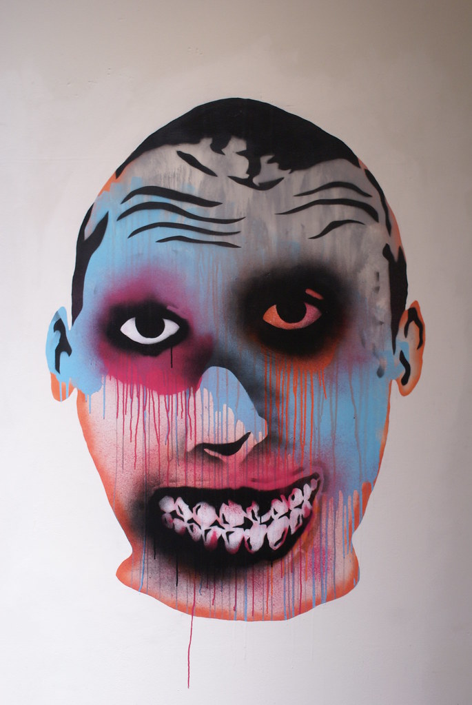 Otra vez tu pinche cara Detalle de la intervención sobre e… Flickr