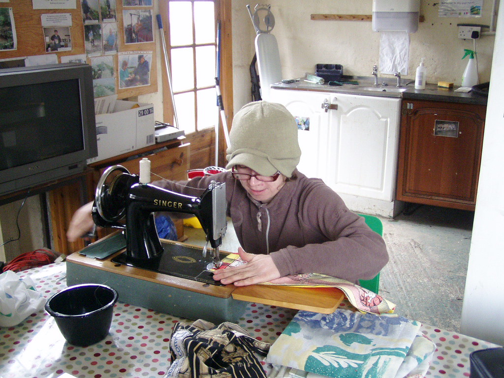 Claire sewing on new machine 1 cornish bagger Flickr