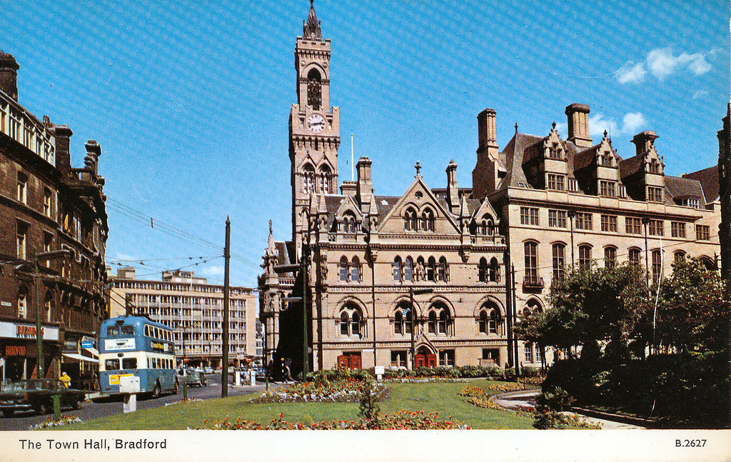 Bradford Town Hall Postcard Early 1970s combomphotos Flickr