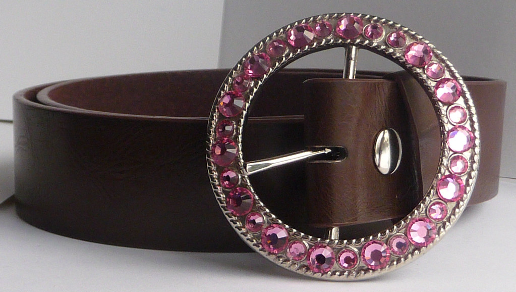 Women's Silver Belt Buckle (Removable) Customized with Pin… Flickr