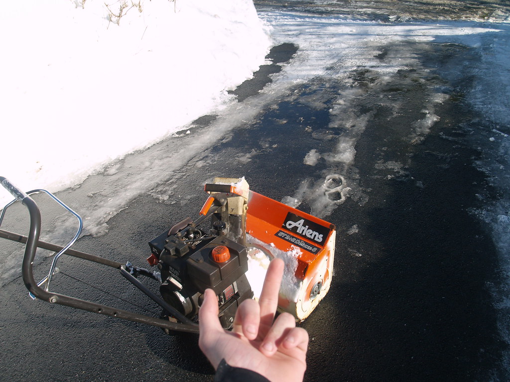 My Snowblower Died Today My back is sore after having to s… Flickr