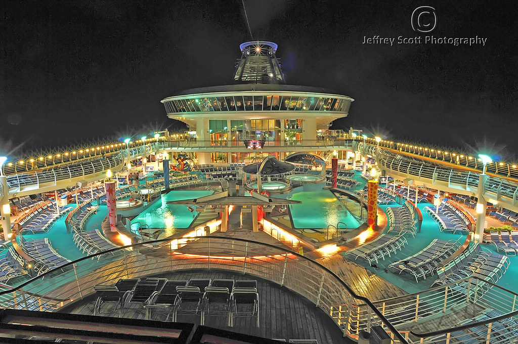 "Freedom of the Seas" Pool Deck A photograph, taken at nig… Flickr