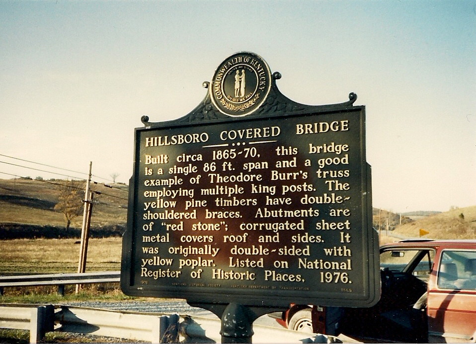 Fleming Co, KY, Hillsboro Bridge historical marker Flickr