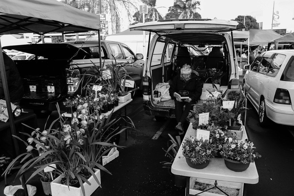 Flower seller Took this picture of a flower seller at the … Flickr