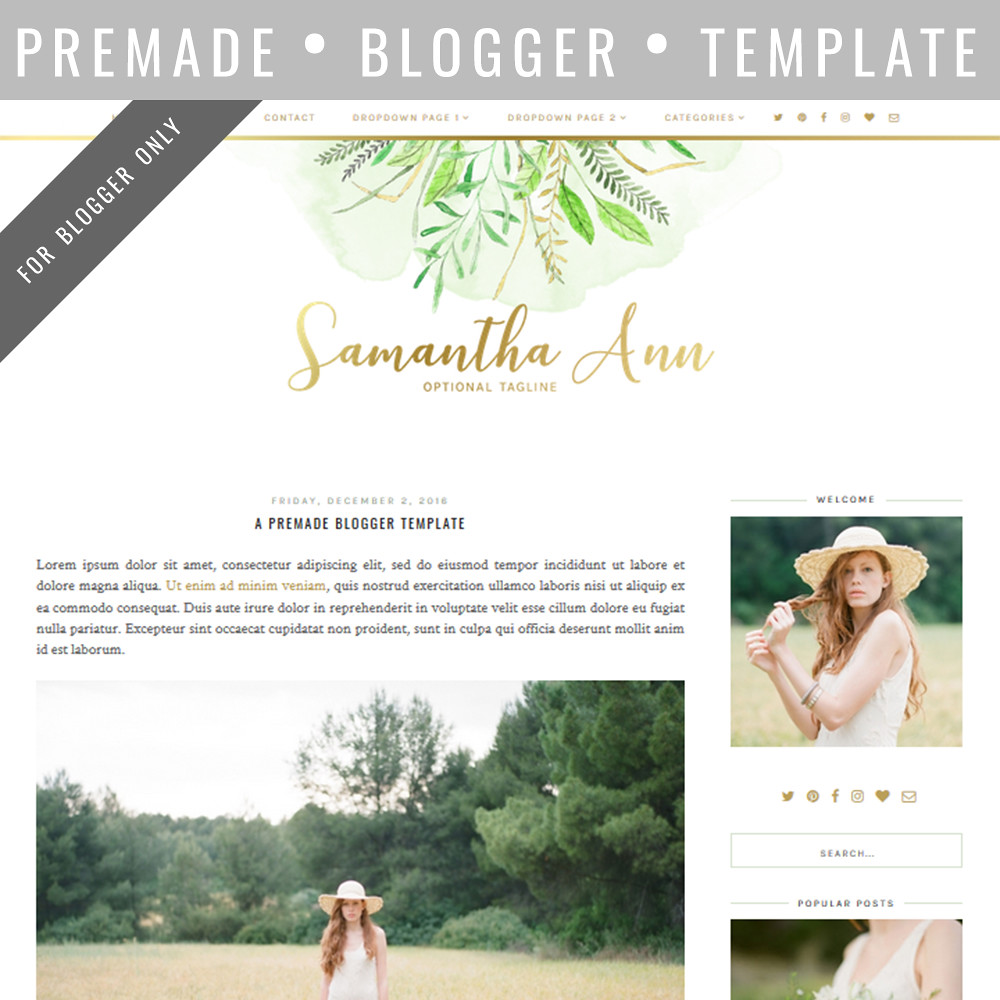 Premade Blogger Template Premade template for the Google B… Flickr
