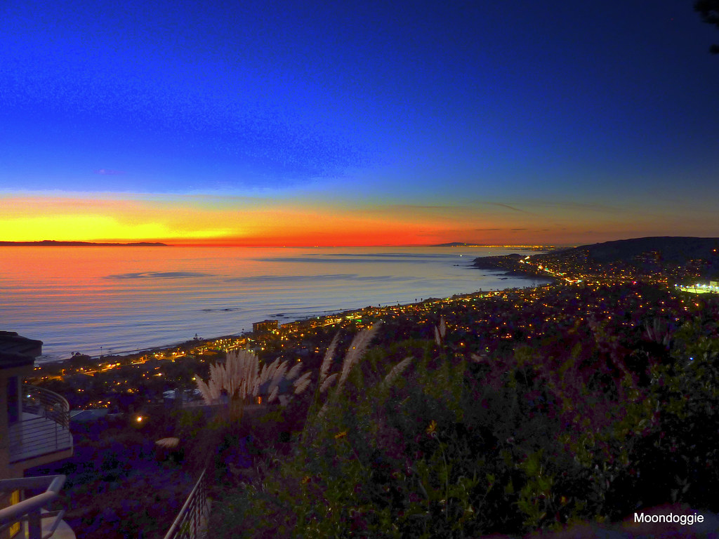 Laguna Beach Sunset with Catalina Island and Palos Verdes … Flickr