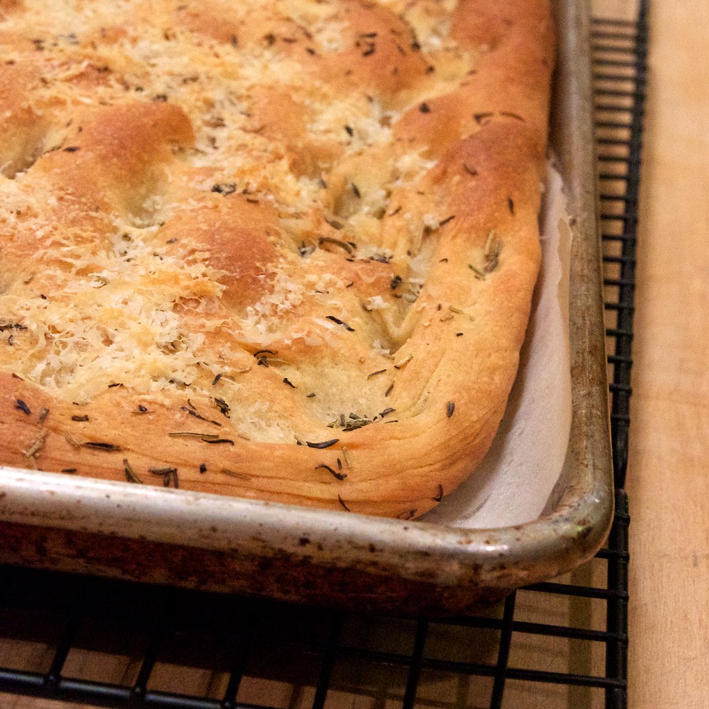 RosemaryThyme Focaccia with Parmegiano Focaccia, made wit… Flickr