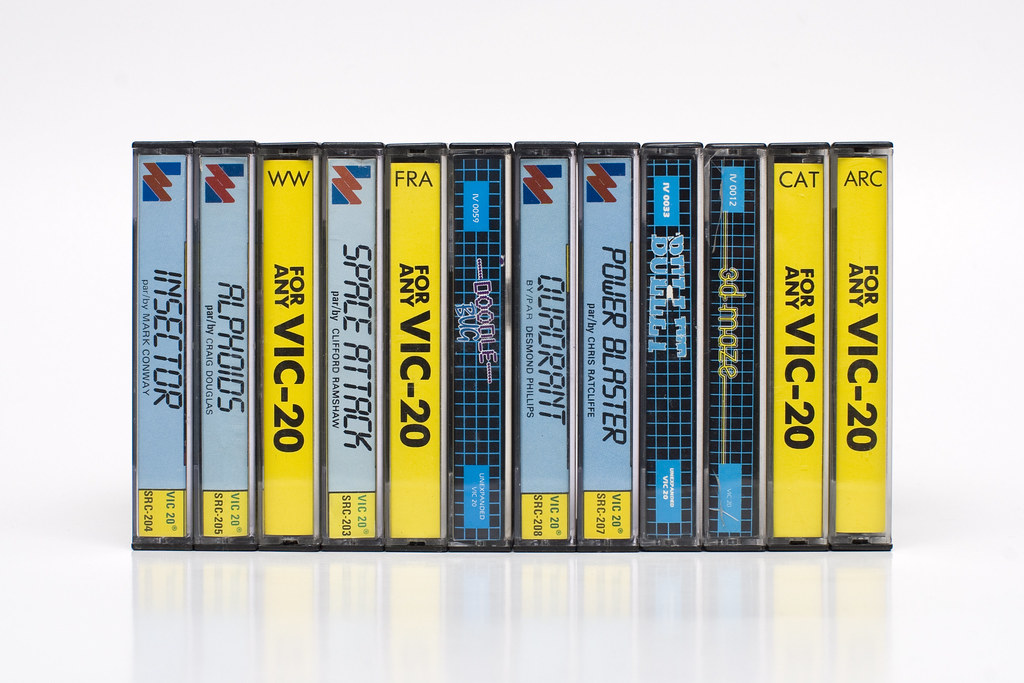 Game Tapes A selection of Commodore VIC20 games on casset… Flickr
