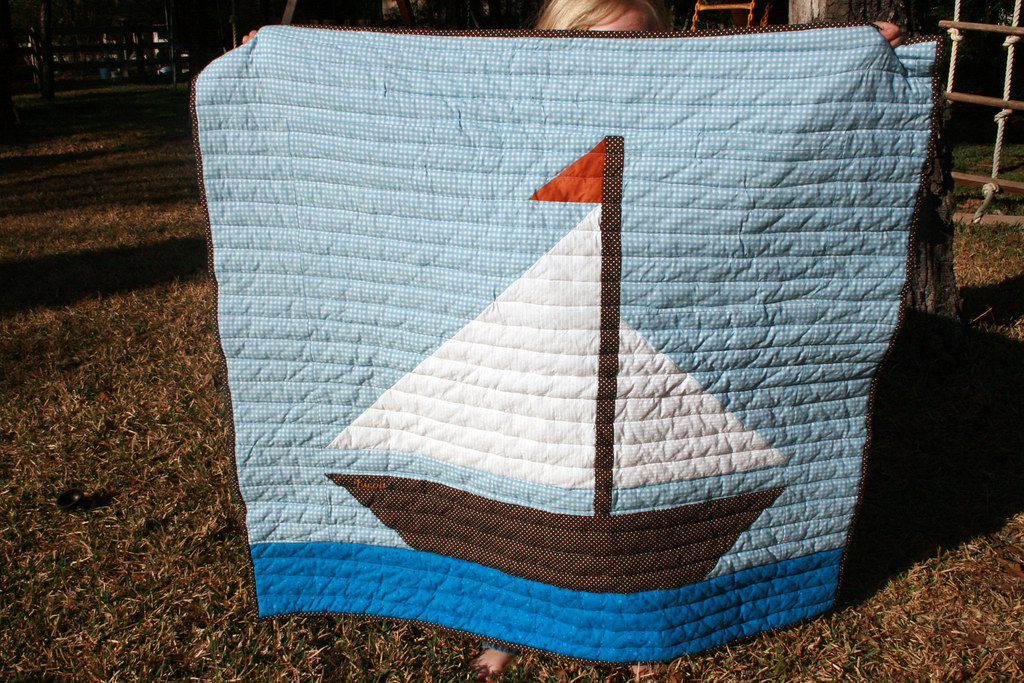 sailboat baby quilt a photo on Flickriver