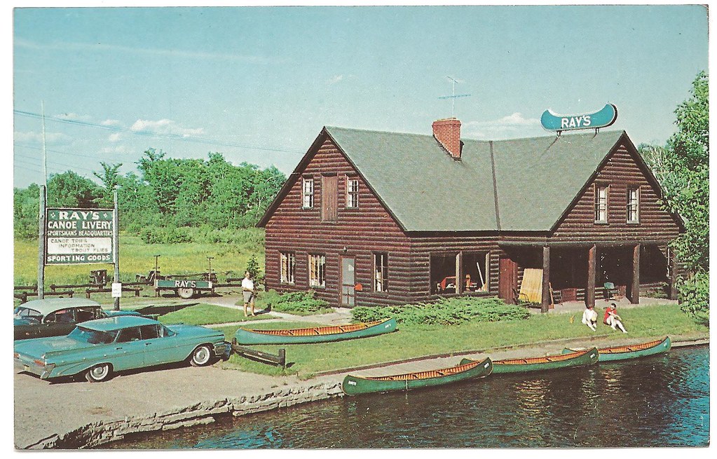 Grayling MI 1950s Rays Au Sable Canoe Livery and Fly Shopp… Flickr