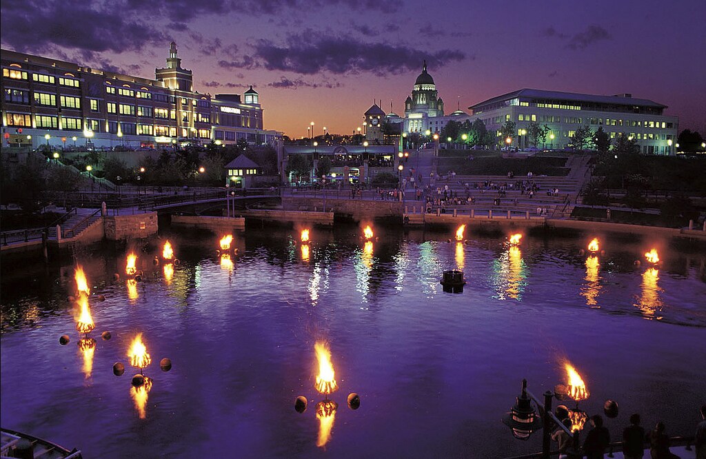 WaterFire Providence on a Colorful Evening WaterFire Providence Flickr
