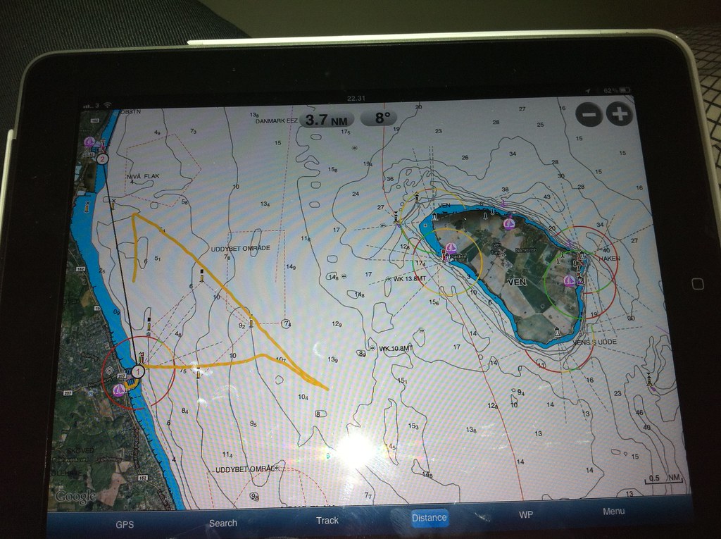 Navionics iPad app, track Rungsted, DK AndreaPanzieri Flickr