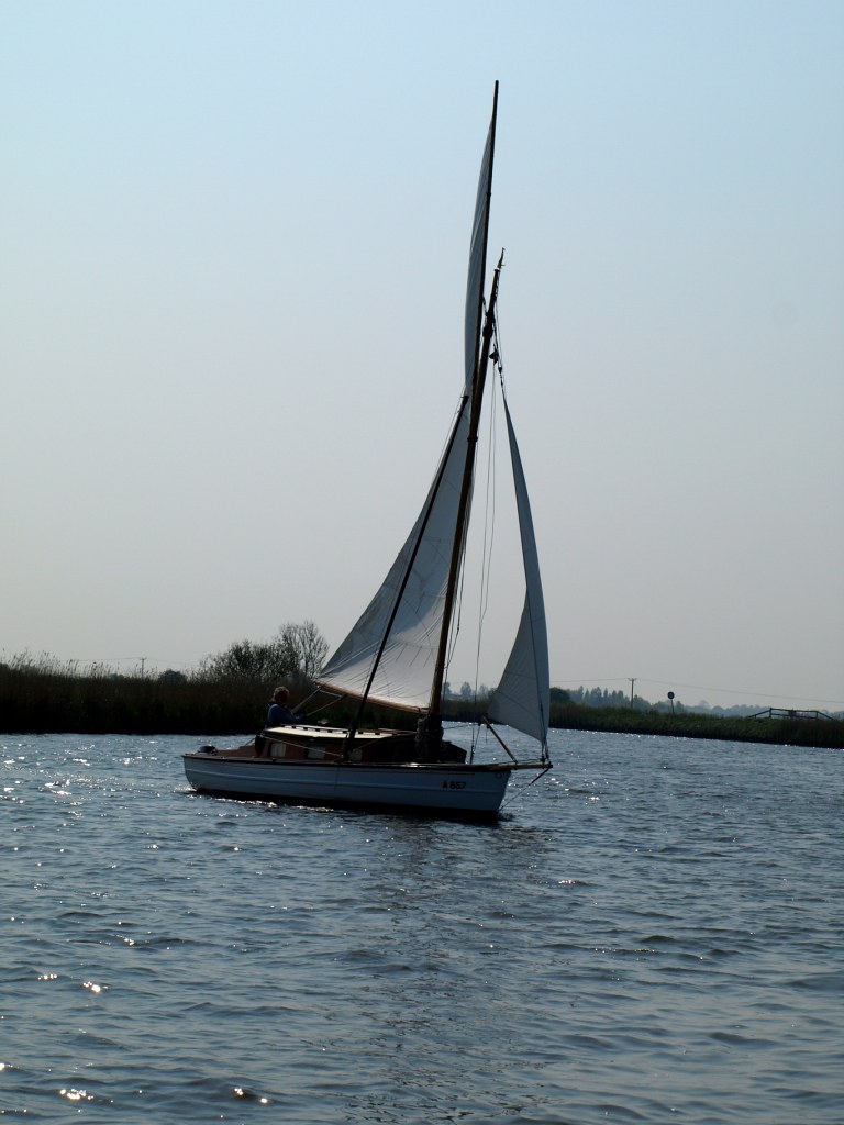 Sailboat Motor cruisers give way to sail on the broads Nic Flickr