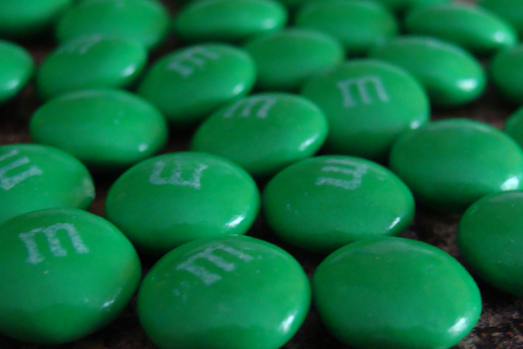 green m&ms May 3, 2011123/365365 Days in Colour Sharon Flickr