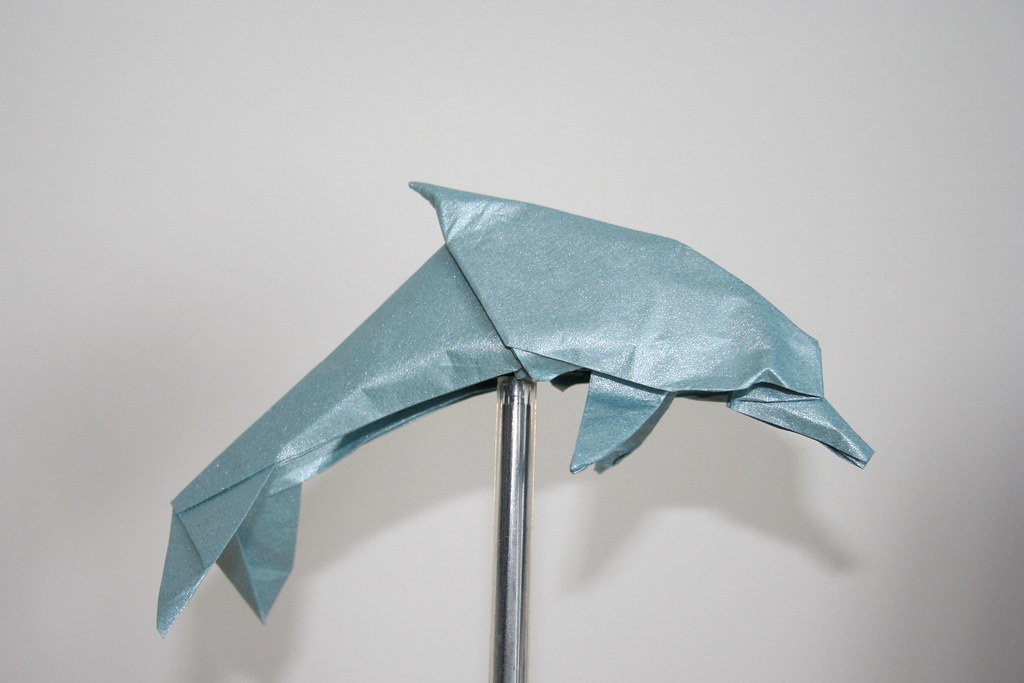 Origami Dolphin Designed by Quentin Trollip. Diagrams are … Flickr