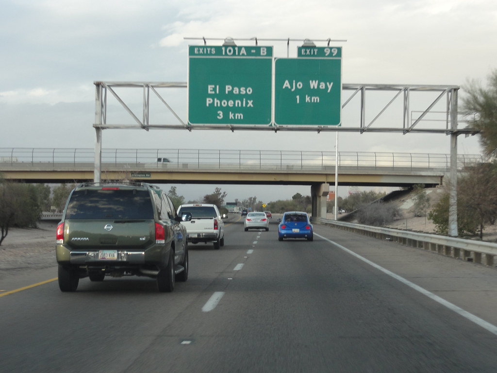 I19 metric El Paso, Phoenix 3 km (exits 101AB), Ajo W… Flickr